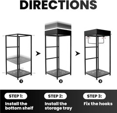 Police Gear Rack, 18″ x 18″ x 44″ Tactical Gear Stand, 260 LBS Body Armor Stand