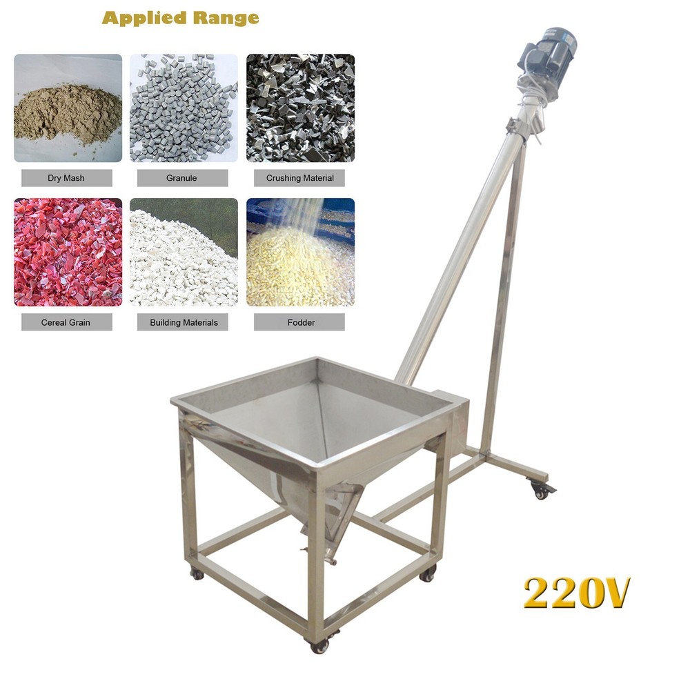 Automatic Spring Feeding Feeder Screw Conveying Inclined Feeding Machine 220V