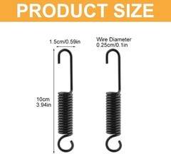2pcs 10cm/3.94inch Universal Motorcycle Side Kickstand Spring, Steel Replacement