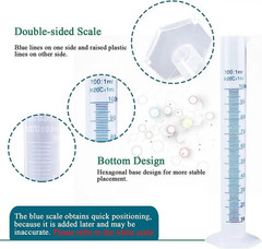 1Pcs 10/25/50/100/250/500Ml Plastic Measuring Cylinder Lab Graduated Cylinder Ch