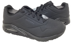 Skechers Women’s Work Relaxed Fit Uno SR Lace Up Shoes Black WIDE Size:8 109X