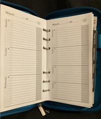 Teal Blue Mundex Zippered Faux Leather Planner Organizer Wallet Agenda by Mundi