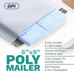6″ X 9″ Poly Mailers, 1000 Count White Polymailer Shipping Envelopes for Clot…