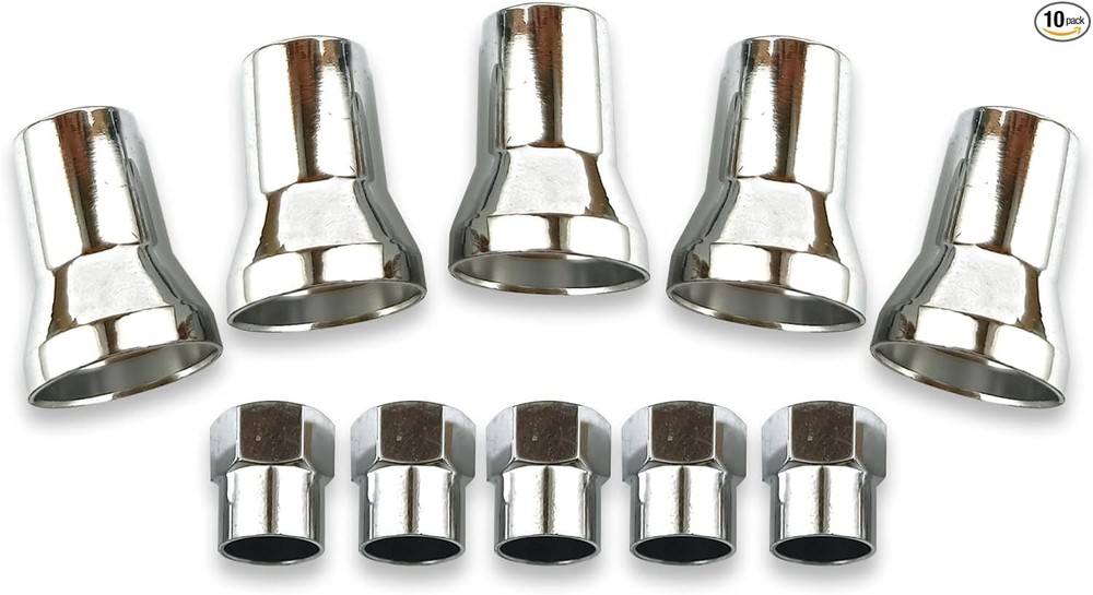 10 PCS Leakproof Tire Valve Cover, Universal Alloy Wheel Valve Stem Sleeve and C