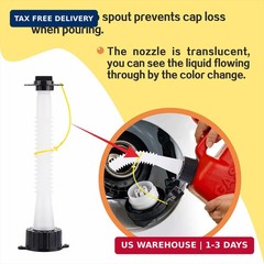 Gas Can Spout Replacement Improved Design Flexible Pour Nozzle Kit with Gasket S
