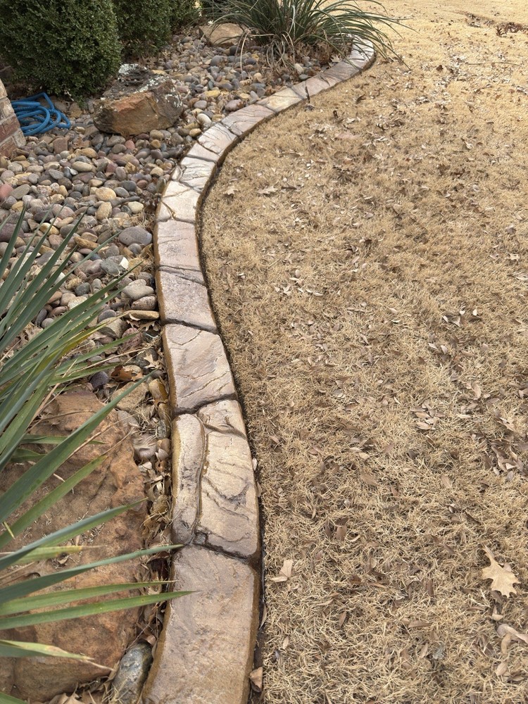 Random Stone Concrete Stamp Set – Natural Stone Texture – Landscape Curbing Tool