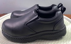 ACE Shoes For Crews Steel Toe Slip-Resistant Work Shoes Black Wom. 7,Men 5.5