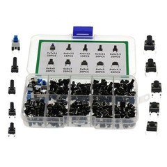 180pcs 10 Type 6X6 Light Touch Switch Set Push Button Switch Assortment Box