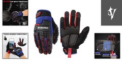 Synthetic Leather Heavy Duty Work Gloves with Waterproof Touchscreen – XL