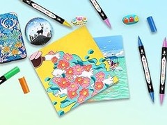 TBC The Crafts 72 Colors Dual Tip Acrylic Paint Markers,Waterproof, Non-Toxic,