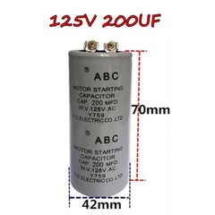 CD60 Motor Starting Capacitor 200MFD 200UF 125VAC 125V