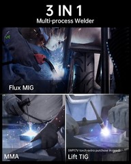 HITBOX 3 in 1 MIG Welder Flux Core Wire 110V/220V MMA TIG MIG Welding Machine*