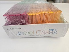 Memorex Multi Color Slim Jewel CD/DVD Cases Lot of 63 Pink Green Orange Blue