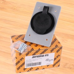 Journeyman-Pro 5278-CWP Straight Blade Power Inlet Receptacle, 15A 110 120 125 V