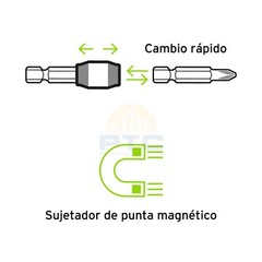 Expert PUDE-9075 75mm magnetic bit adapter