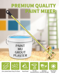 Paint Mixer for Drill, Paint Stirring Drill Attachment for 1-5 Gallon Bucket, Zi