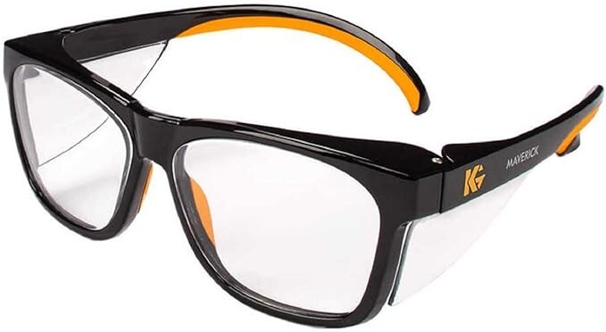 KleenGuard 49312 Maverick Black Frame Clear Anti Fog Lens Safety Glasses 1/Pair