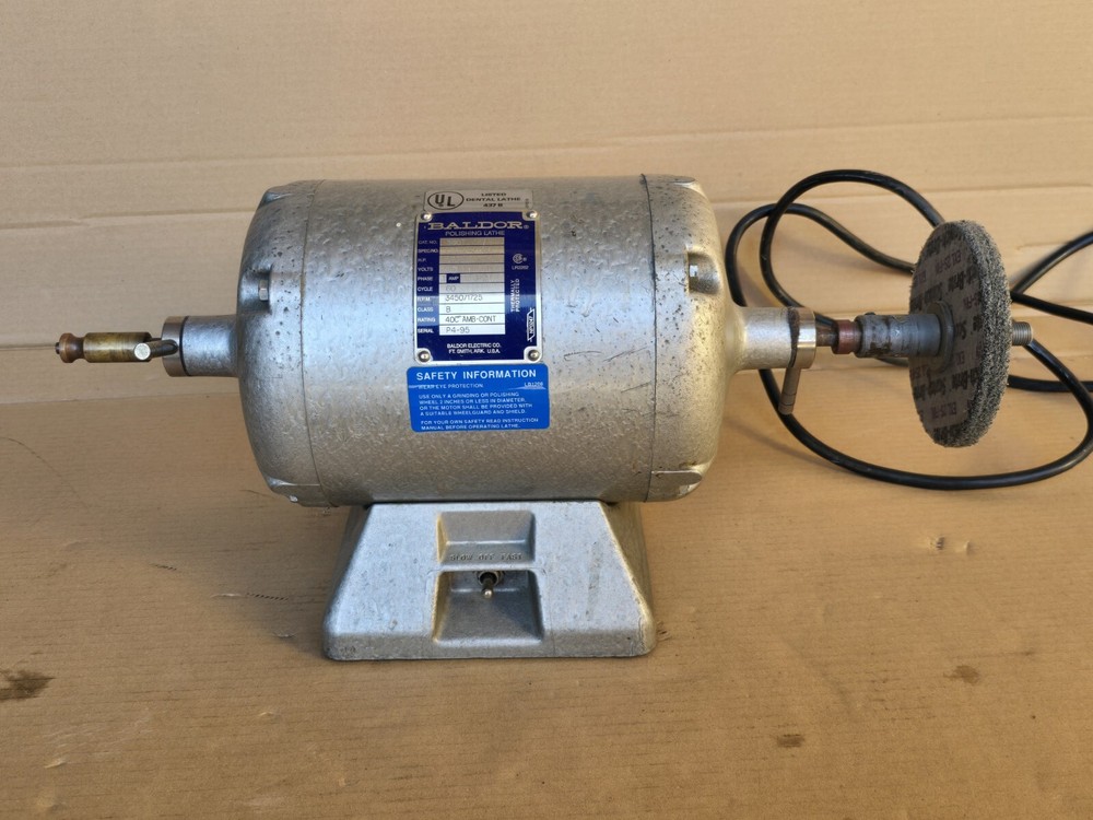 Baldor 380T Dental Polishing Lathe 1/3hp Very Good Condition