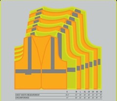 2 Pockets Orange Solid-Mesh High Visibility Safety Vest, ANSI/ ISEA 107-2010