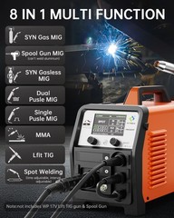 HITBOX 200APro Double Pulse MIG Welder 3IN1 Aluminum MIG TIG MMA Welding Machine