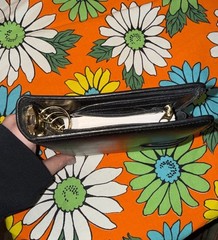 VTG Franklin Covey Black Compact Full Grain Nappa Genuine Leather 6 ring USA