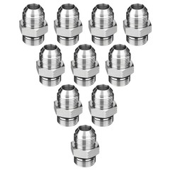 10 Pack Hydraulic Hose Adapter Fittings: 3/4″ JIC 37° Male x #12 SAE/ORB Male