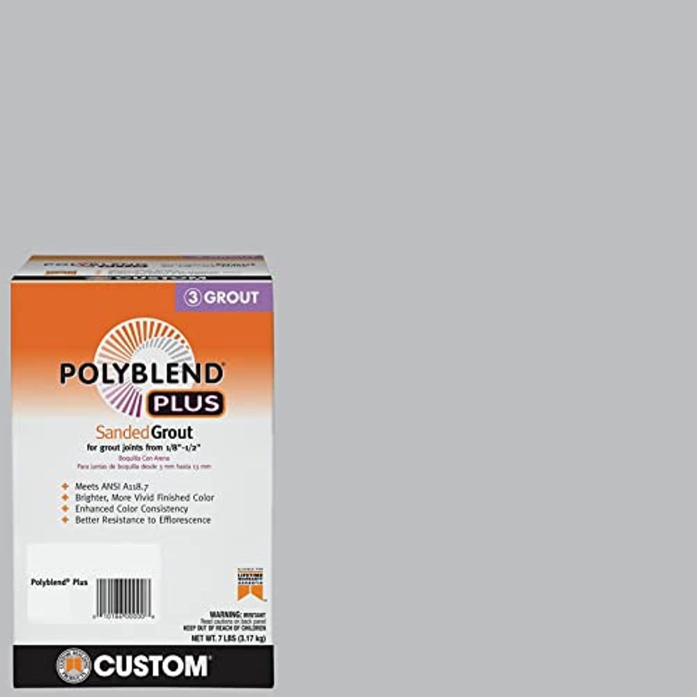Custom Building Products Polyblend Plus Indoor and Outdoor Platinum Sanded Grout