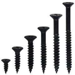 TwinFast Black Phosphate Steel Phillips Flat Head Wood Screws – 100 pcs.
