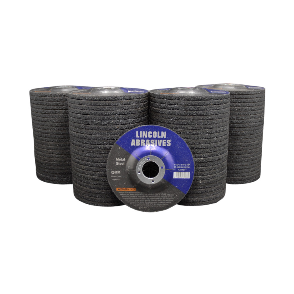 100 Pack 4-1/2″ x 1/4″ x 7/8″ Grinding Wheels Depressed Center For Metal