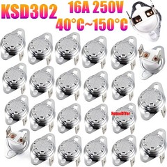 KSD302 Thermal Thermostat 40°C~150°C Temperature Thermal Control Switch 16A 250V