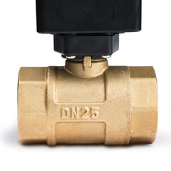 U.S. Solid Motorized Ball Valve with Indicator Lights 1 in Brass 9-36V N/O