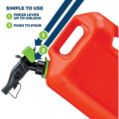 (2 pack) Scepter 5 Gallon Capacity Smart Control Dual Handle Gas Can, FSCG571EOC