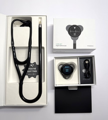 EKO CORE 500 Digital Stethoscope | Black | ECG | 40X Amplification | Box