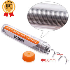 6 Pack 60-40 Rosin Core Solder Wire, 0.6mm, 20g for Electrical Soldering