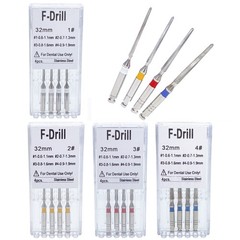 4/pk Dental Endodontic Endo Root Canal Fiber Post Drills 1.1mm 1.3mm 1.6mm 1.9mm