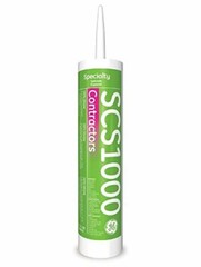 GE SCS1000 Silicone Sealant, 10.1 Fl Oz Cartridge, White, Case of 24