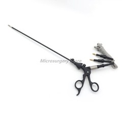 New Φ5 x 330 mm Laparoscopic bipolar Tooth Mid-hole forceps With Cable Cord