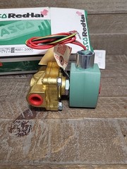 ASCO RED HAT SOLENOID VALVE 2 Way NC 3/8″ NPT 120/60 110/50 8220G001 NOS