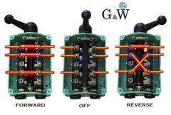 Drum Switch Forward Off Reverse Motor Control RainProof 60A Machinery Control