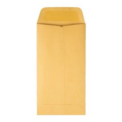 100 Count #7 Coin & Small Parts Envelopes Gummed Brown Kraft Paper 3.5″ x 6.5″
