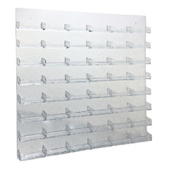48-Pocket Clear Acrylic Wall-Mount Business Card Holder