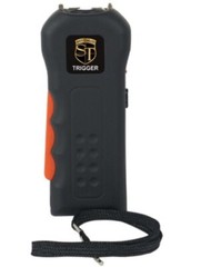 POWERFUL SQUEEZE POLICE Defense Black Stun Gun Rechargeable LED FLASHLIGHT w/Pin
