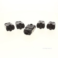 5 Leviton Brown 1-15 Straight Blade Connector Plugs NEMA 1-15R 15A 125V 102-P