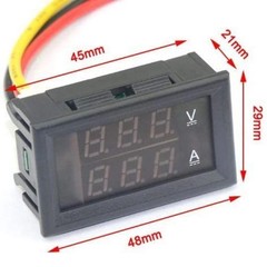 2Pcs DC 100V 10A LED Digital Voltmeter Ammeter Dual Volt Amp Meter Voltage Gauge