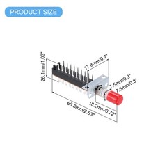 2pcs 50MA DC 30V 18 Pin 1 Position Soldering DPST Push Button Power Switch