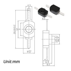 50pcs Self Lock Micro Push Button Switch DC 30V 1A SMD Flashlight Lamp Wall
