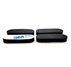 1 1/2″ x 1/2″ Oval Rubber Stick on Feet Bumpers 3/16″ Thick 3M Adhesive Backing