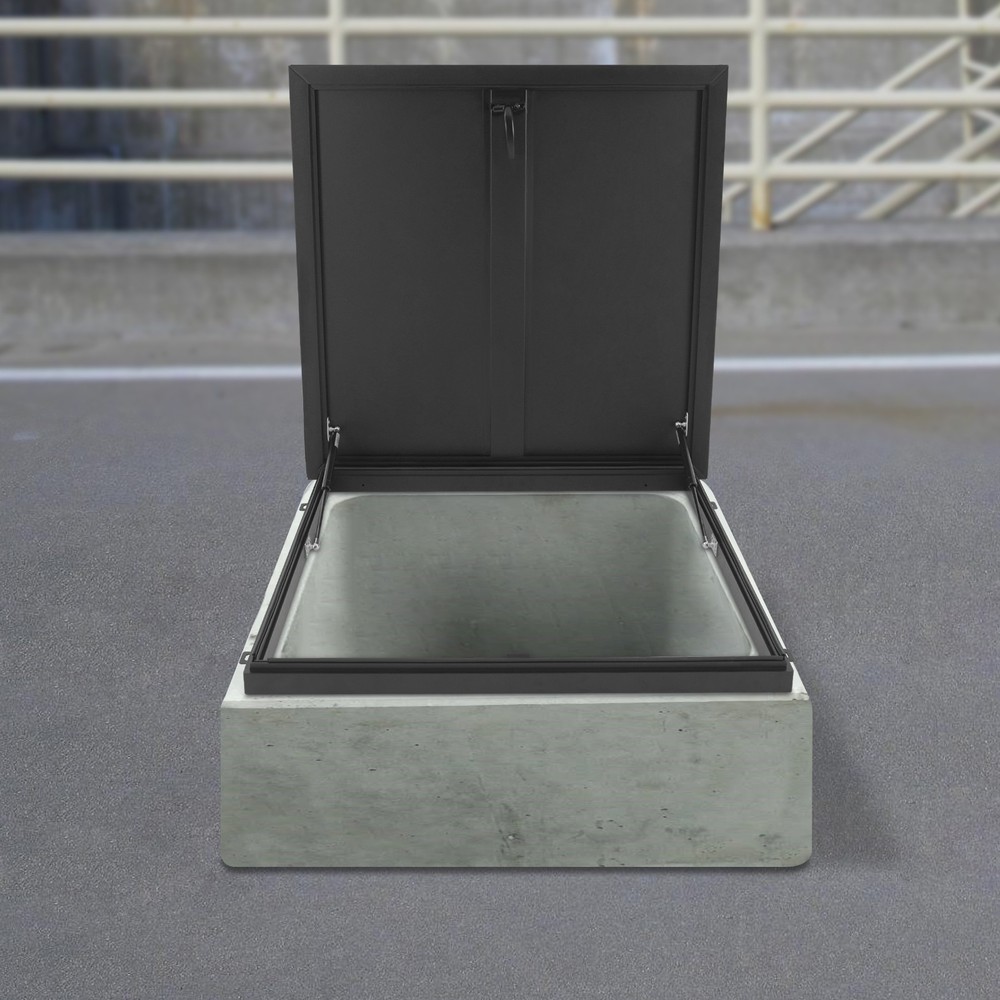 Roof Hatch Roof Access Hatch Roof Security Door Aluminum Alloy 31.5×31.5in 80cm