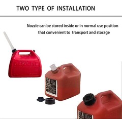 Gas Can Spout Replacement Kit with Flexible Pour Nozzle Coarse and Fine Threa…