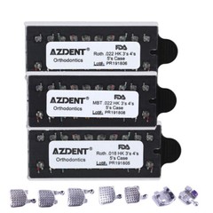 AZDENT Dental Ortho MIM Monoblock Brackets Braces Mini Roth/MBT 022/018 Hk 3/345